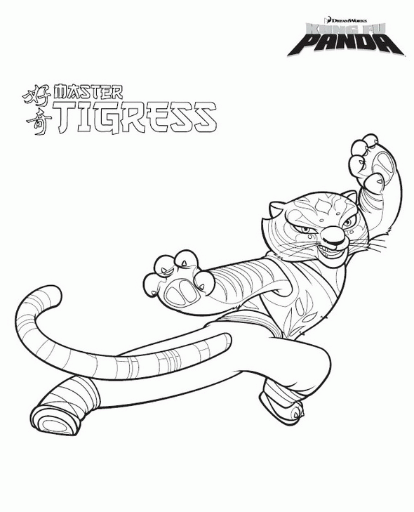 Kung fu panda coloring pages