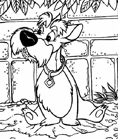 Lady and the tramp coloring pages