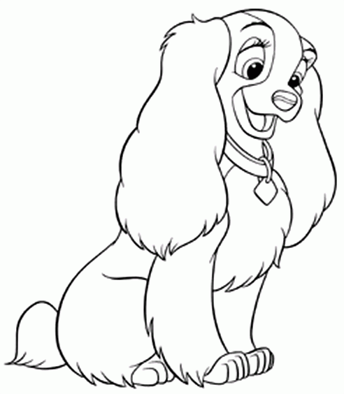 Lady and the tramp coloring pages