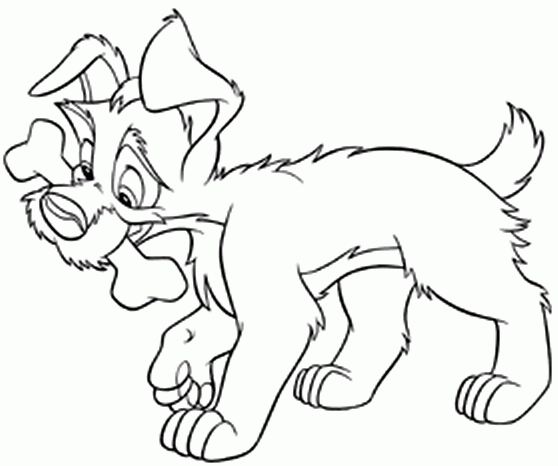 Lady and the tramp coloring pages