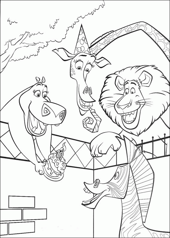 Madagascar coloring pages