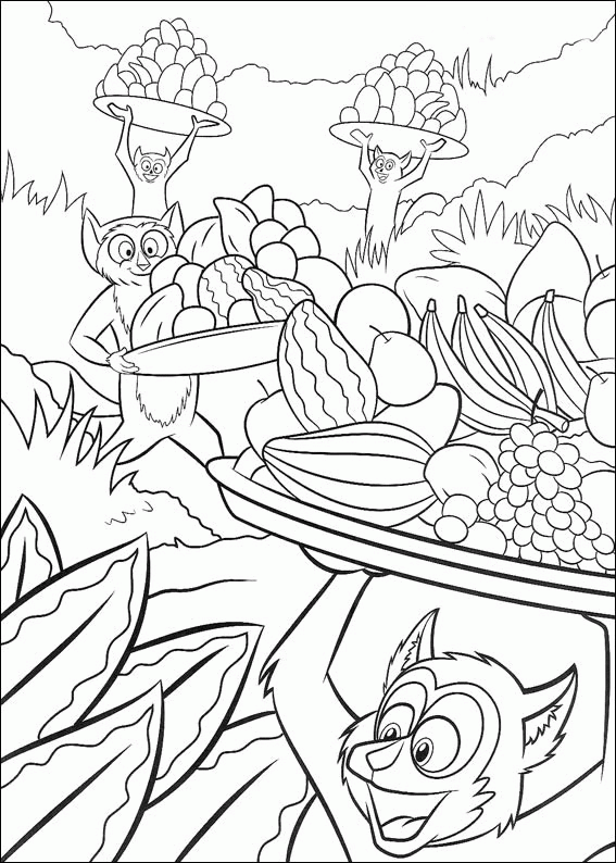 Madagascar coloring pages