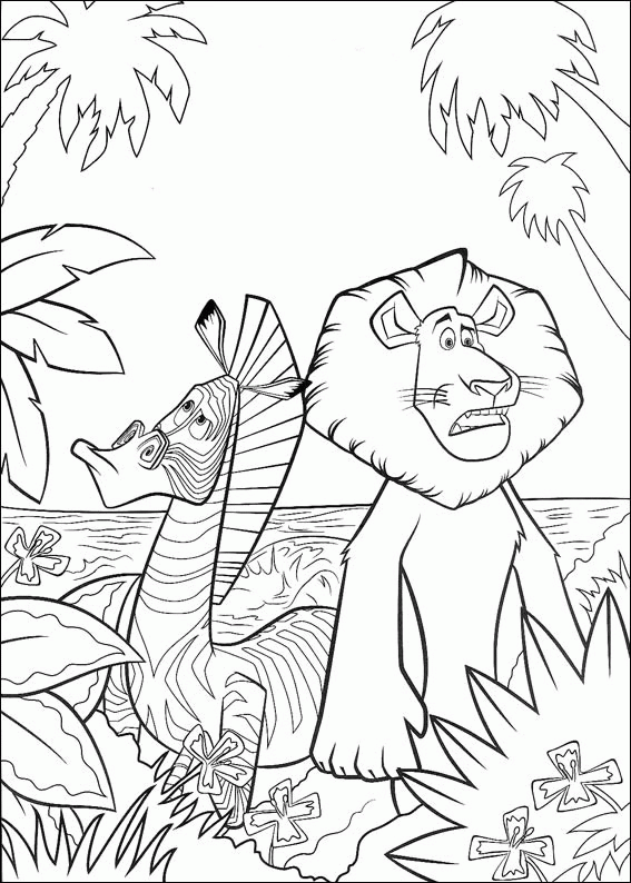 Madagascar coloring pages