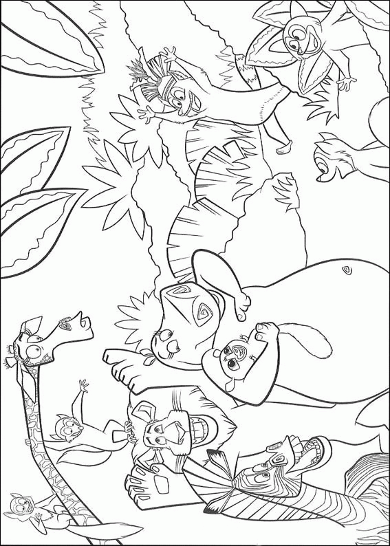 Madagascar coloring pages