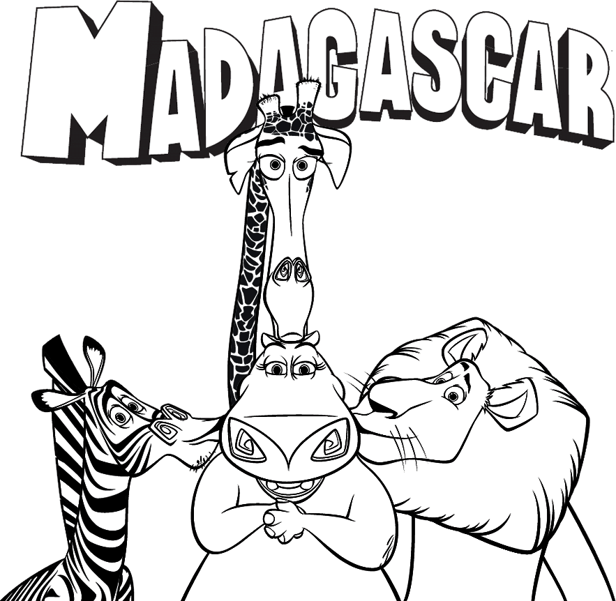 Madagascar coloring pages