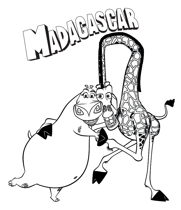 Madagascar coloring pages