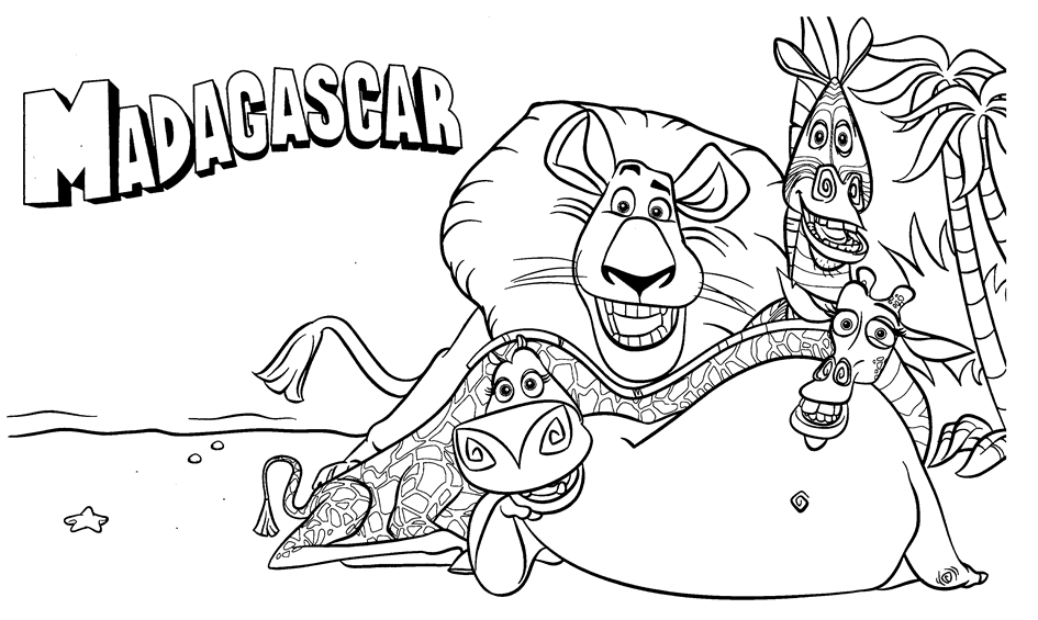 Madagascar coloring pages