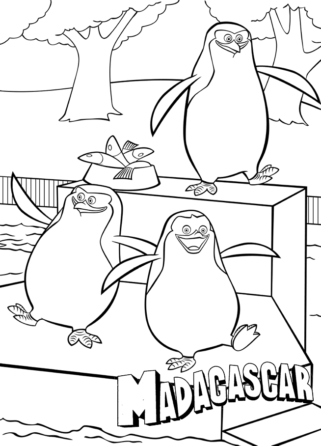 Madagascar coloring pages