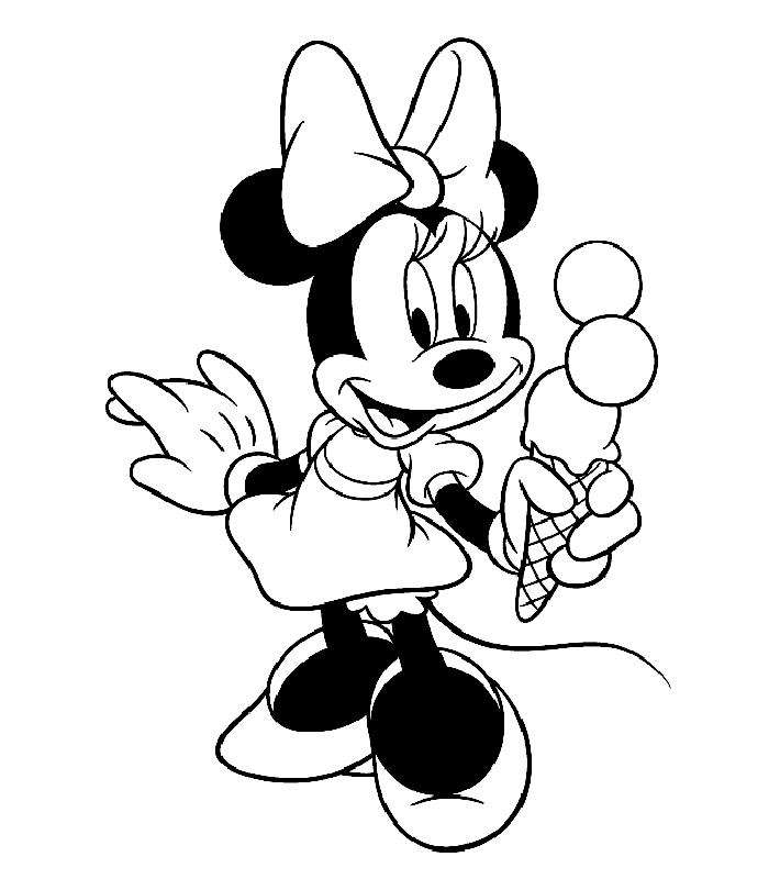 Minnie Mouse Coloring Page Disney Coloring Page | PicGifs.com