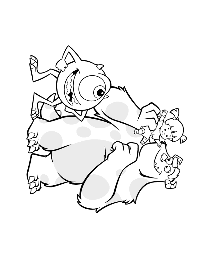 Monsters inc coloring pages