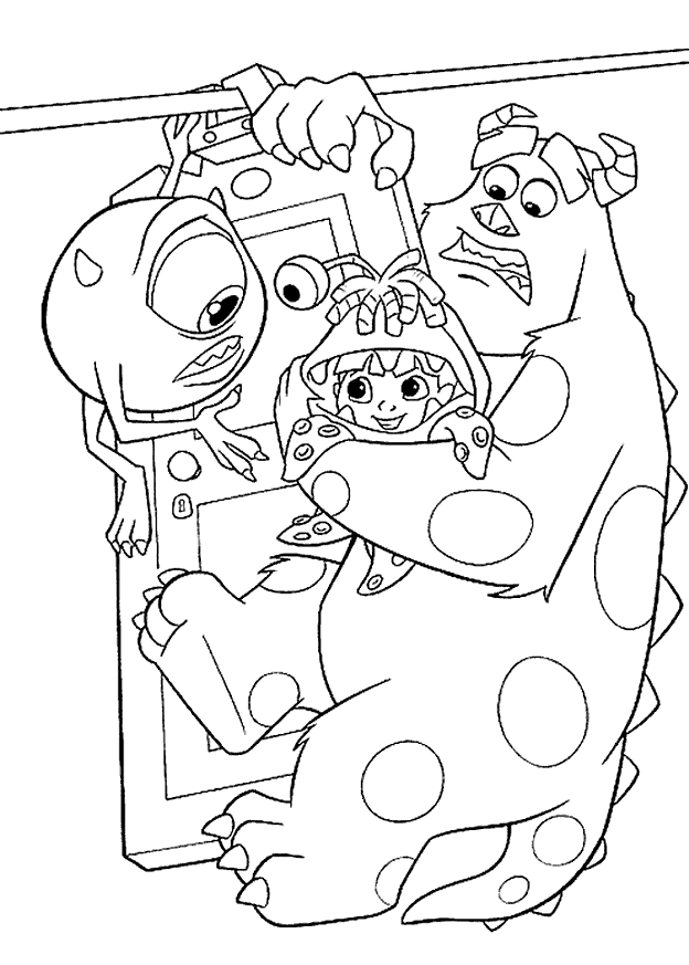 Monsters inc coloring pages