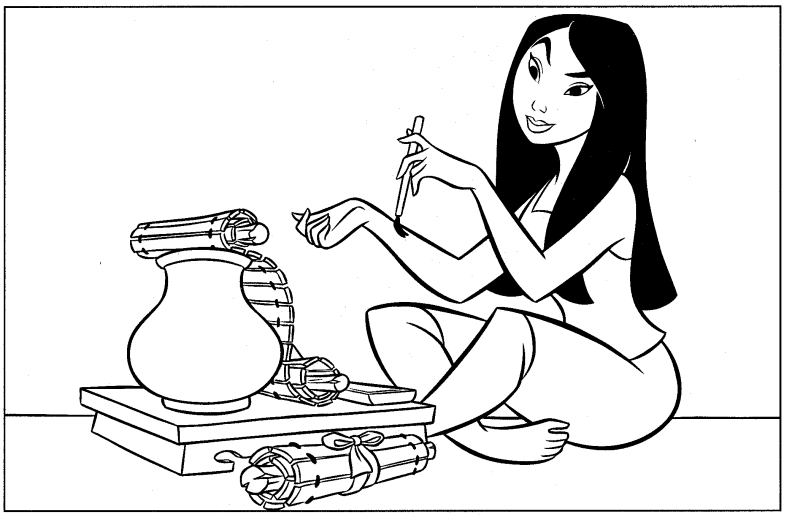 Mulan coloring pages