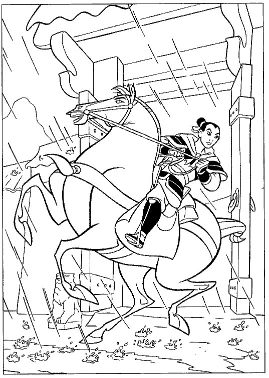 Mulan coloring pages