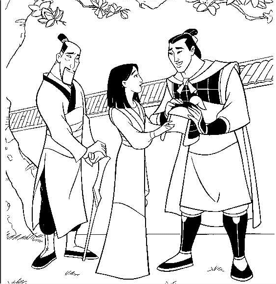 Mulan coloring pages