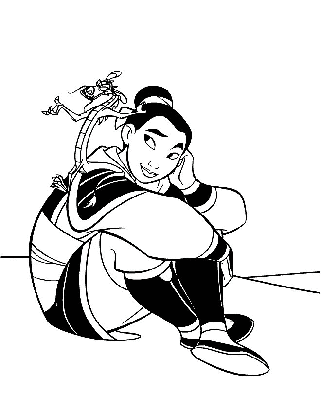 Mulan coloring pages