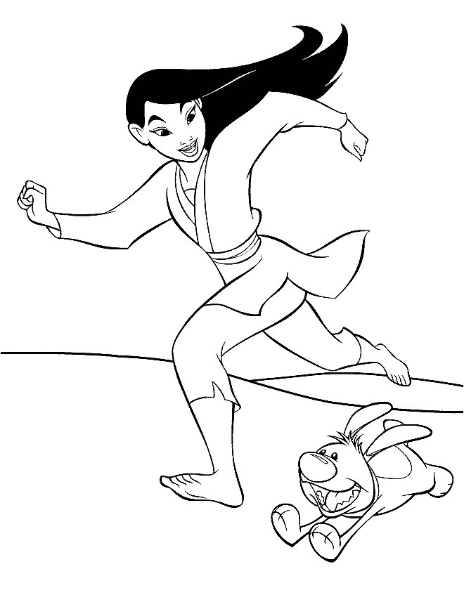 Mulan coloring pages