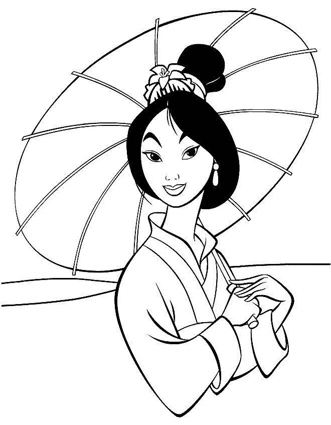 Mulan coloring pages