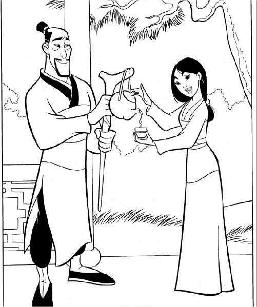 Mulan coloring pages