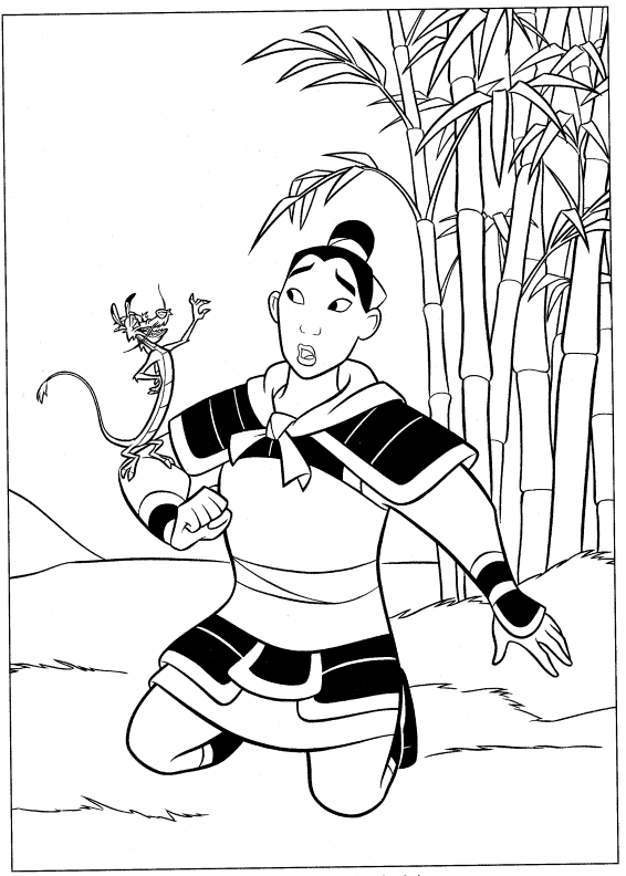 Mulan coloring pages