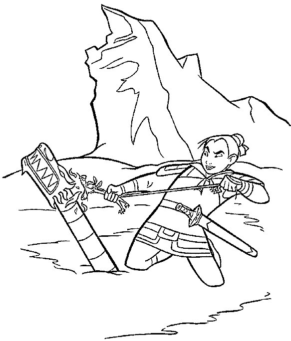 Mulan coloring pages