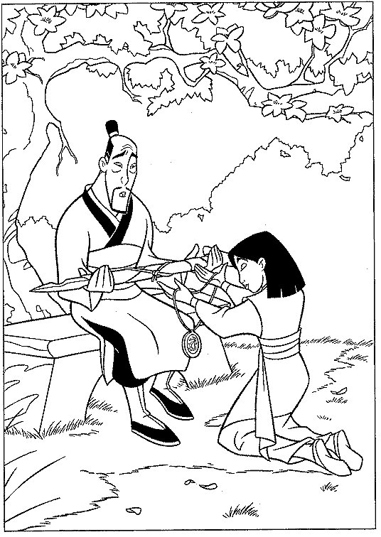 Mulan coloring pages