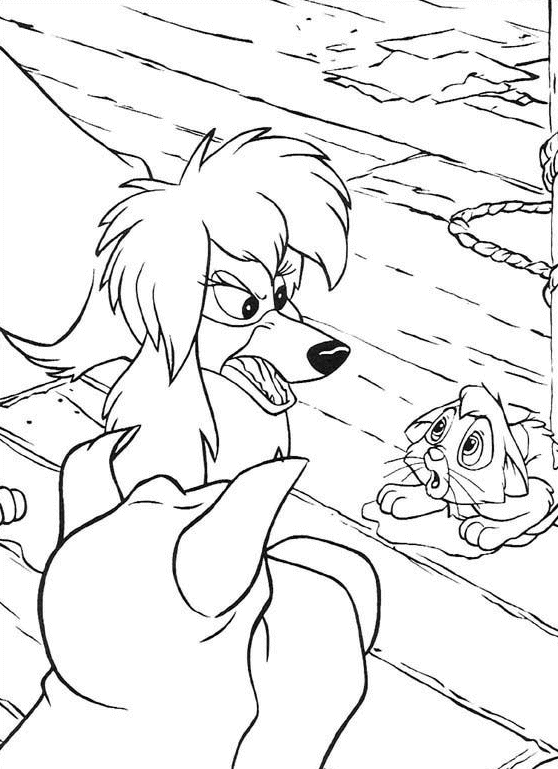 Oliver and company coloring pages