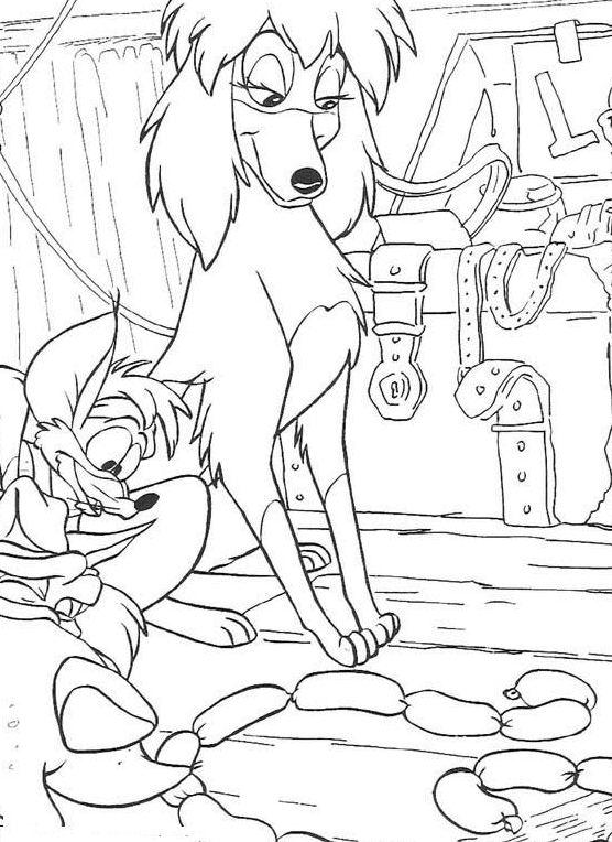 Oliver and company coloring pages