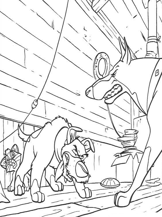 Oliver and company coloring pages