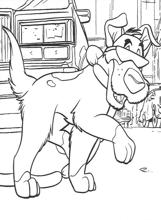 Oliver and company coloring pages