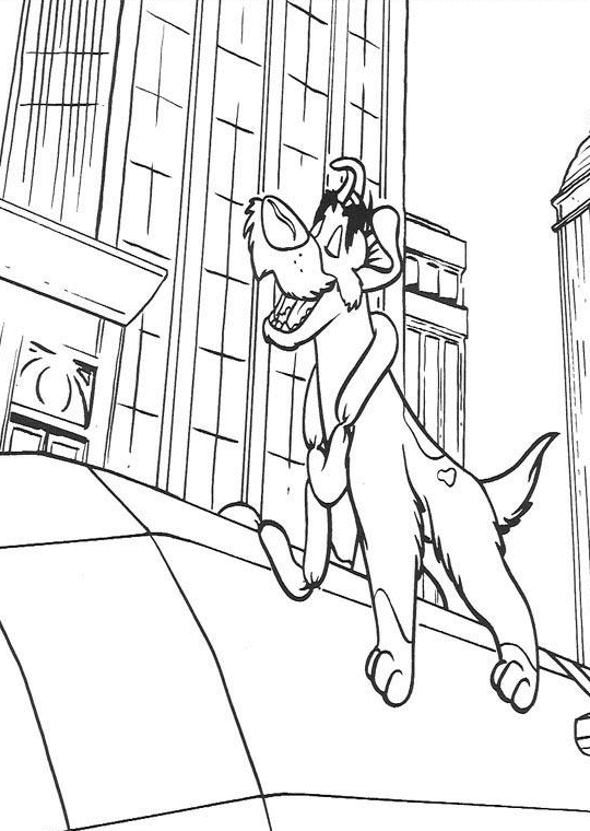 Oliver and company coloring pages