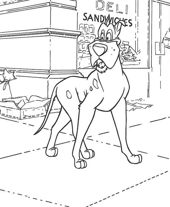 Oliver and company coloring pages
