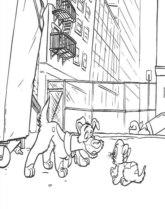 Oliver and company coloring pages