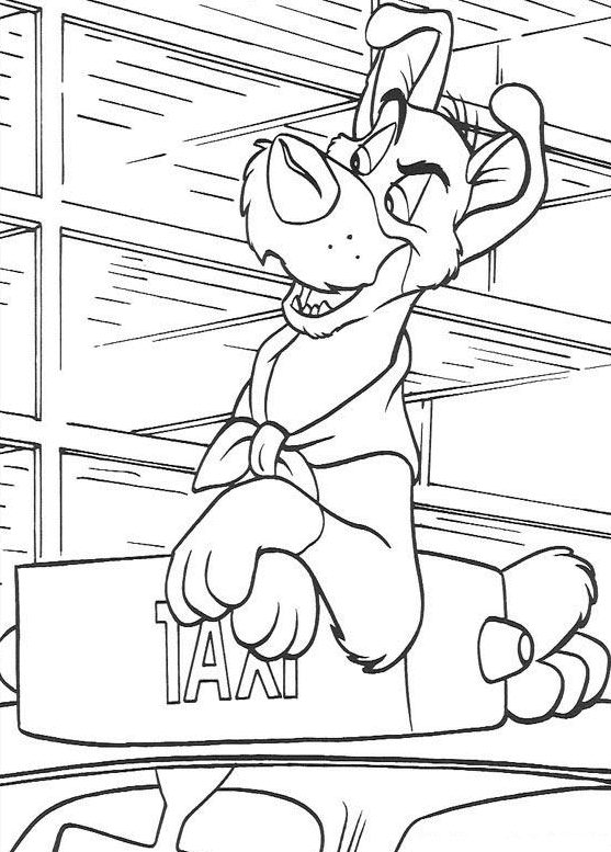 Oliver and company coloring pages