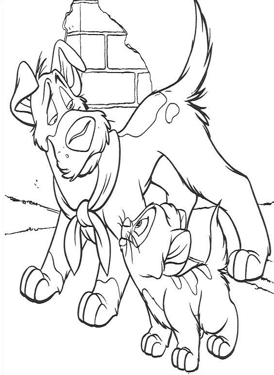 Oliver and company coloring pages