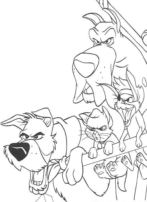 Oliver and company coloring pages