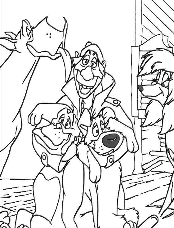 Oliver and company coloring pages