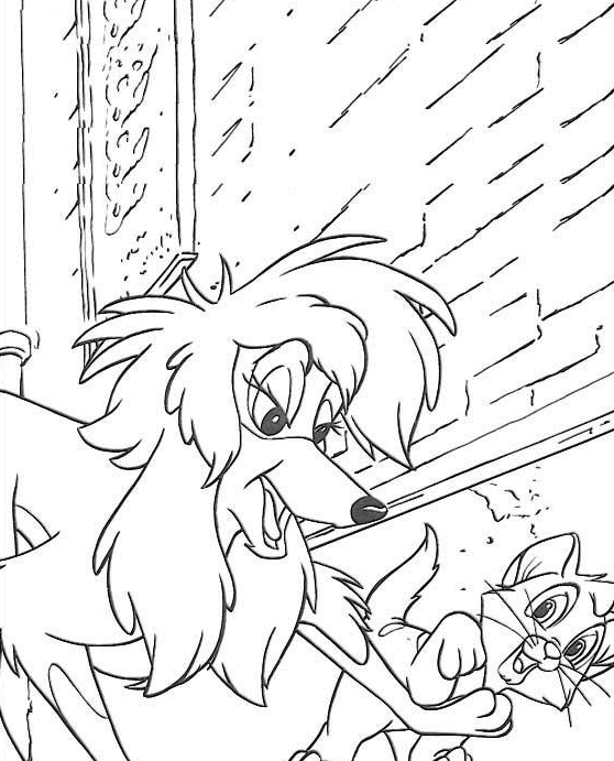 oliver and company coloring pages