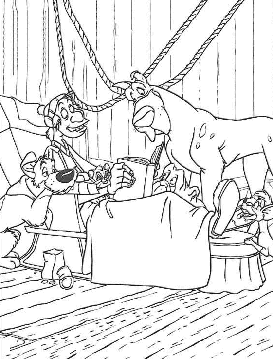 Oliver and company coloring pages