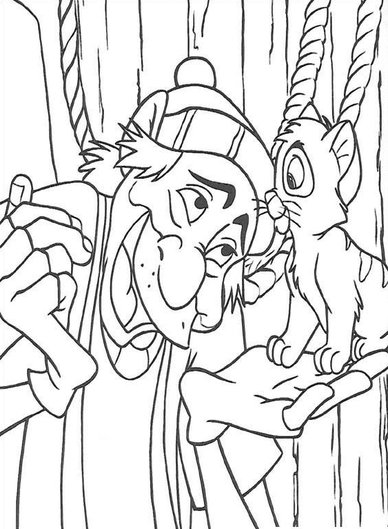 Oliver and company coloring pages