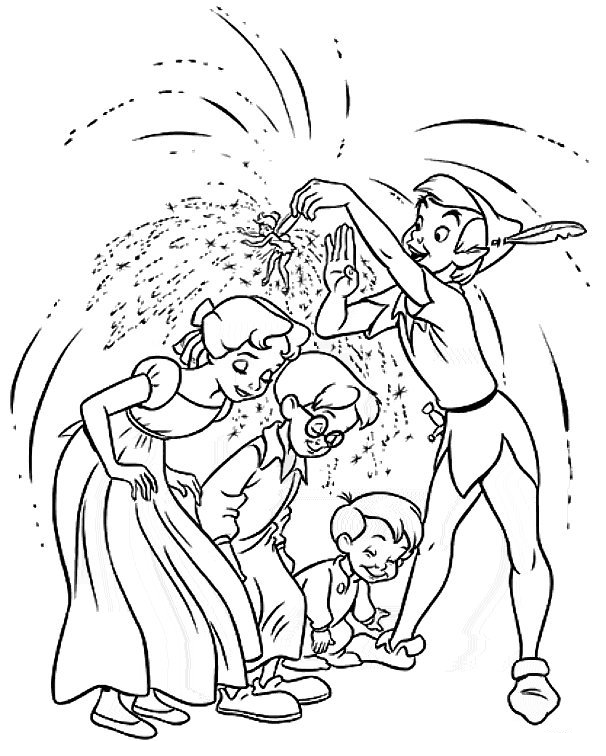 Peterpan coloring pages