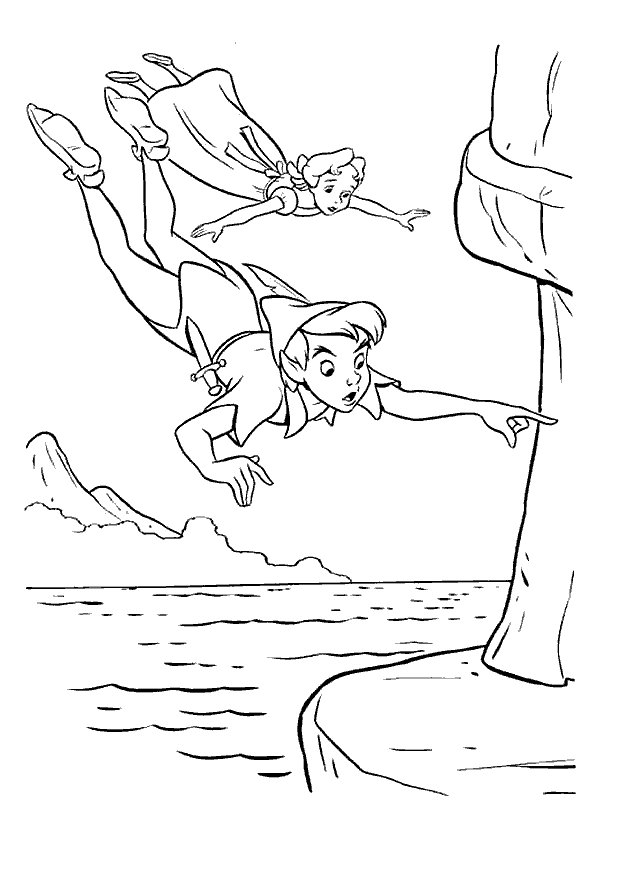 Peterpan coloring pages