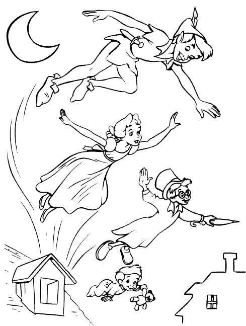 Peterpan coloring pages