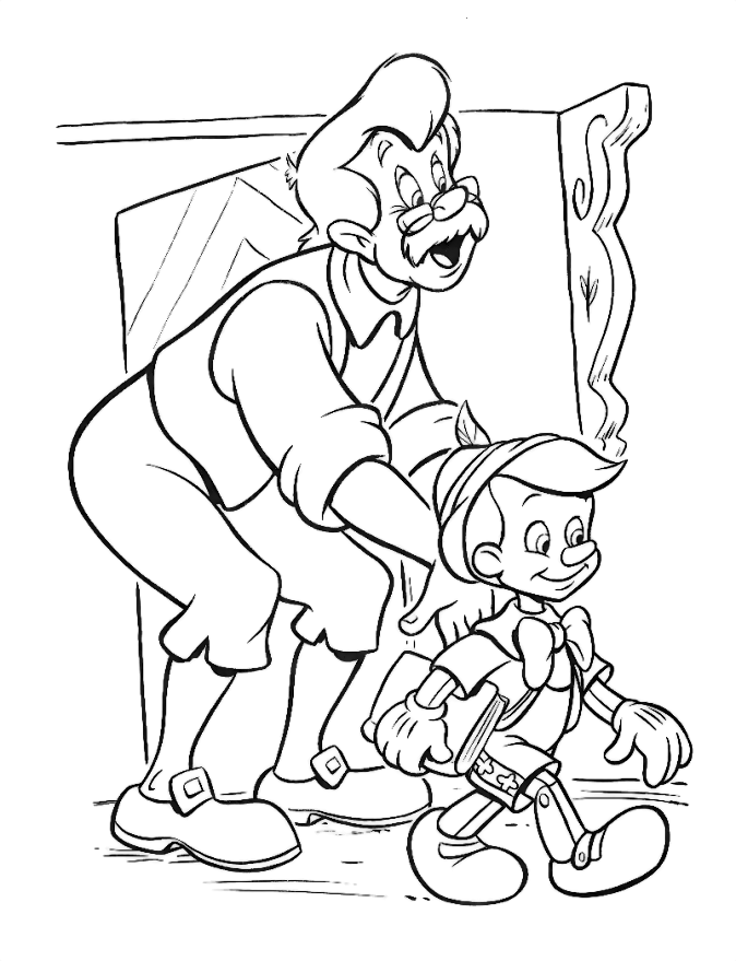 Pinocchio coloring pages