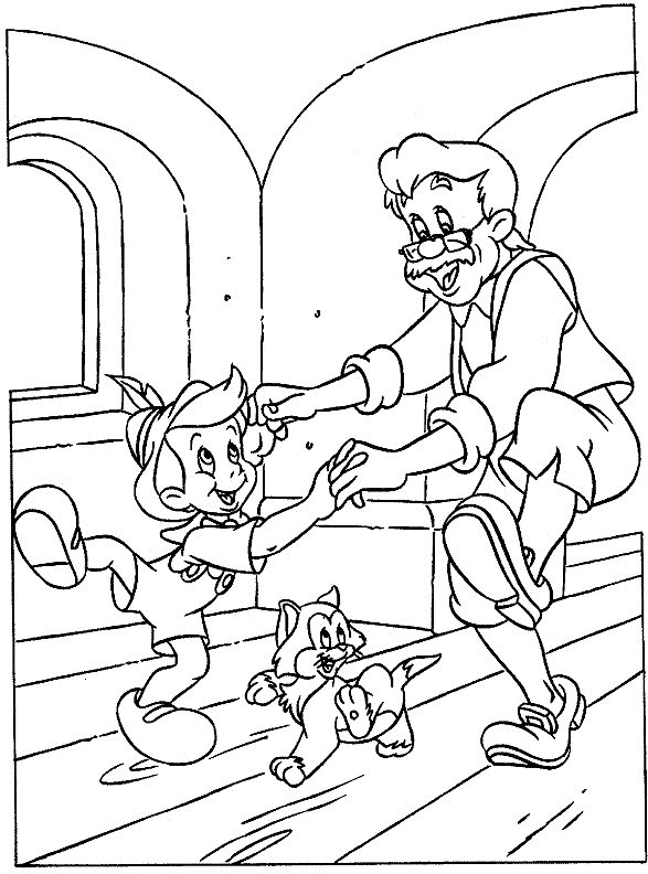 Pinocchio coloring pages