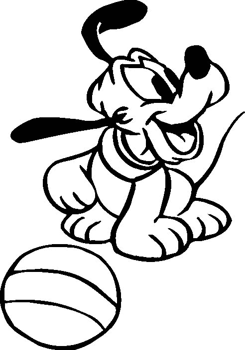 Pluto Coloring Page Disney Coloring Page | PicGifs.com