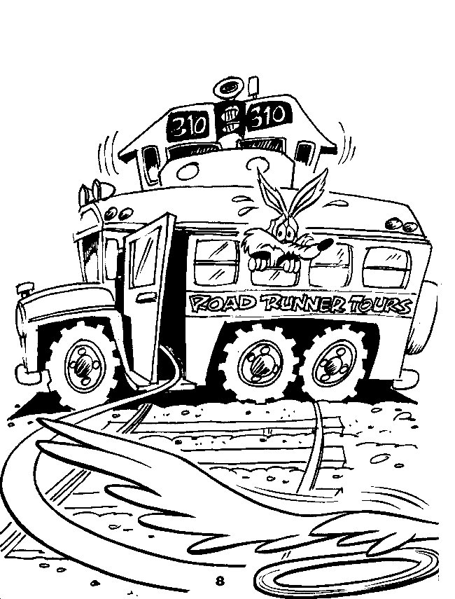 Road runner coloring pages