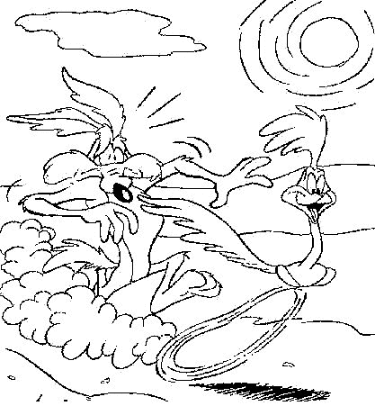 Road runner coloring pages