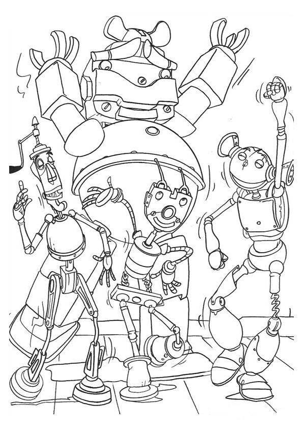 Robots coloring pages