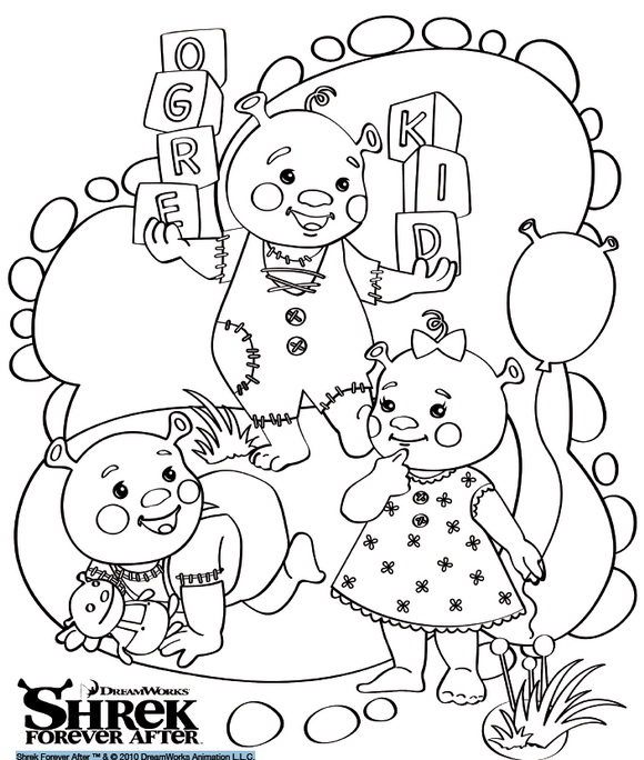 Shrek 4 coloring pages