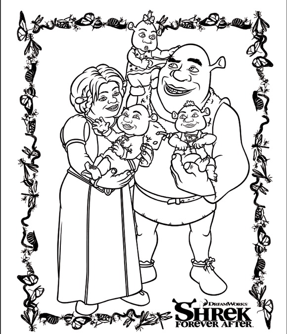 Shrek 4 coloring pages